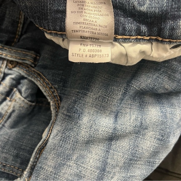 BKE Denim Jake Bootleg Jeans Mens Size 34R Dark Wash Distressed Denim Everyday - Picture 15 of 15